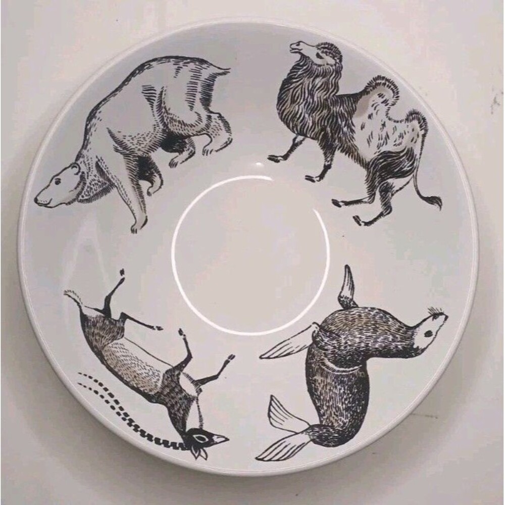 Vintage Poole Pottery Zoo Nursery Bowl Robert Jefferson 1962 Mid Century MCM